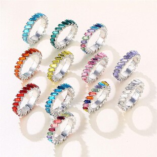 VG 6YM 2021 High Quality Rainbow Ring Cubic Engagement Ring