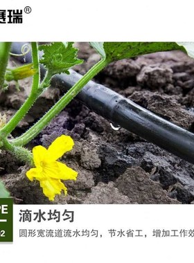 安赛瑞内镶圆柱式滴灌管农用温室大棚滴管节水滴灌管直径16mm500