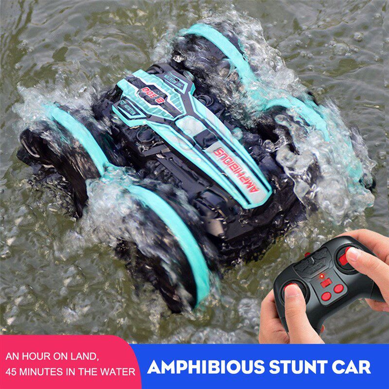 Newest High-tech 2.4G Remote Control Car Amphibious 4WD Stun