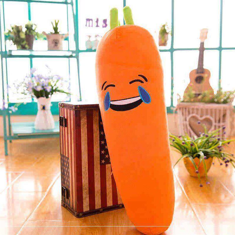 红萝卜抱枕长条胡萝卜小小号条形长条枕夹腿大号卡通玩偶长款长枕