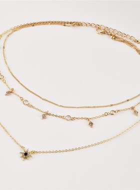 New Fashion Multi-layer Star Pendant Necklace Pendant Multil