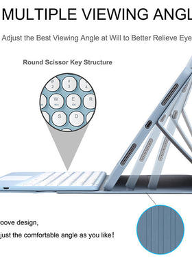 适用2021ipadpro11寸蓝牙键盘air4保护套10.2触控9.7键盘10.9皮套