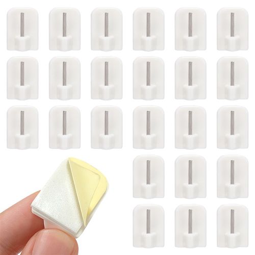 25pcs Easy Install For Curtain Rods Self Adhesive Hook Home