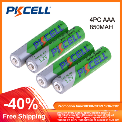2/4/8/12/28/50Pcs PKCELL AAA Battery 3A 1.2V Ni-MH AAA Recha