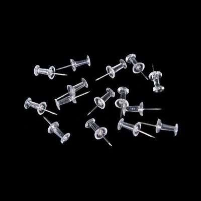 40pcsset Clear Transparent Plastic Tacks Push Pins