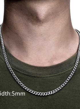 2021 Fashion New Paperclip Chain Necklace Men Simple 45-60cm