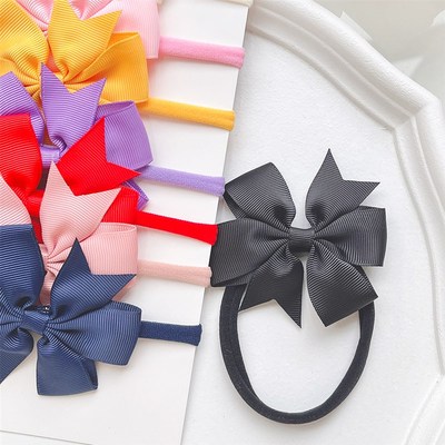 .8Pcs/set Nylon Cute Baby Headband Elastic Hair Band For Gir