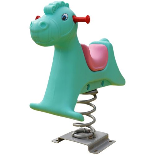 公园户外弹簧摇马幼儿园滚塑摇摇乐PE板小区固定木马儿童游乐设备