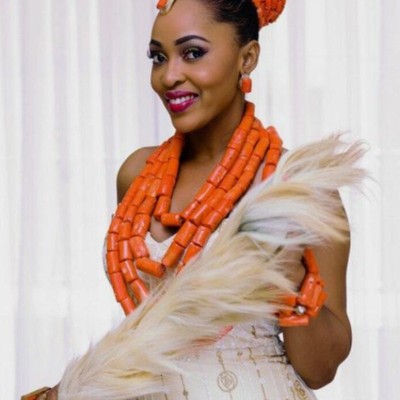 Chunky Jewelry Sets Genuine Nigerian Coral beads Set Layers