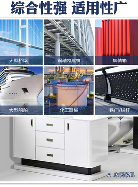 绿色GSB油漆桶装国标色丙烯酸面漆金属防锈防腐户外耐酸碱防水漆