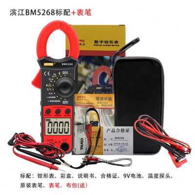 新真有滨江自动表钳形万用电表电流表效值数字BM5268N钳表数显电