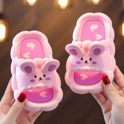 儿童拖鞋夏季女孩卡通兔子家居室内防滑软底宝宝凉拖男童女童拖鞋
