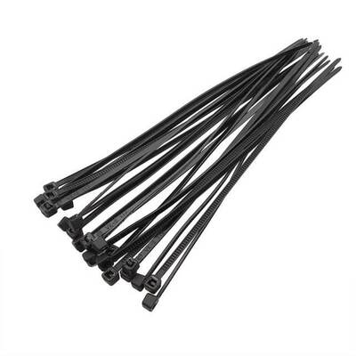 100Pcs Black Plastic SelfLocking Nylon Ties Cable Tie Faste