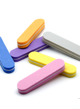 10 Pcs/Set Professional Nail Files 100/180 Colorful Nail Buf