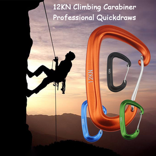 .Professional Climbing Carabiner D Shape Mountaineering Buck
