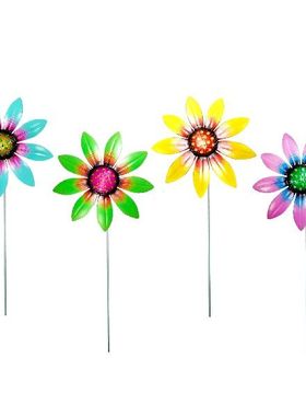 3D Garden Suower Decorative Stakes Art Colorful Look