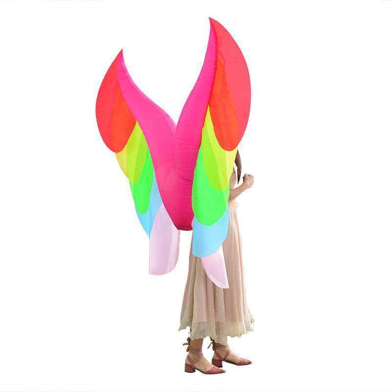 Halloween adult inflatable angel wings rainbow wing suit pro