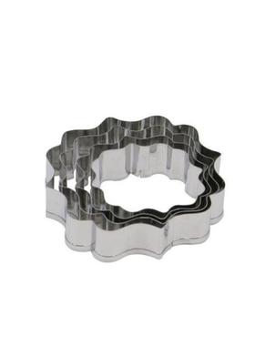 4Pcs Plaque Cutter Cookies Frame DIY Cake Oval Square Rectan