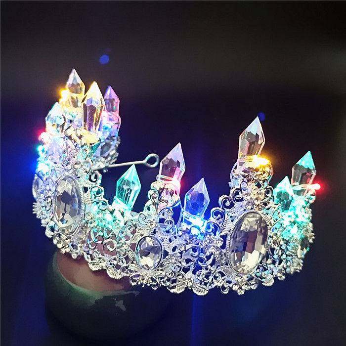 叶罗丽发卡皇冠发光头饰发箍生日聚会活动演出儿童新款