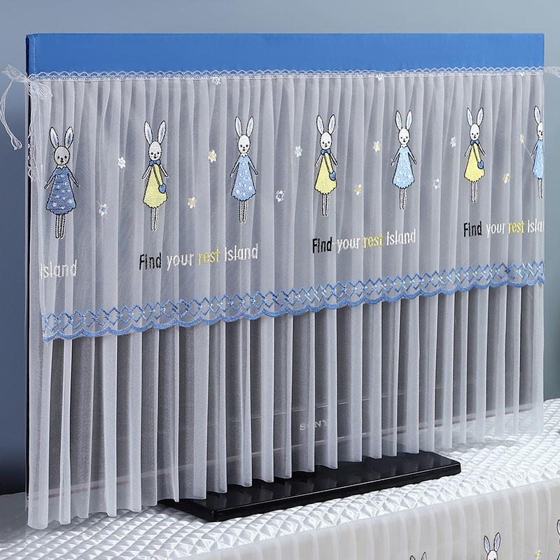 IYR7新款液晶电视机罩防尘罩蕾丝电视套开机不取55寸65挂式台式盖