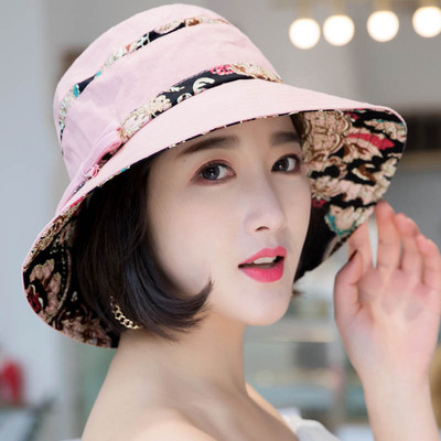 W85 Hat Womens Simple Fashion Ethnic Style Sun Hat Diagonal