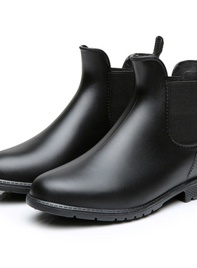 Men Rain boots man Chelsea boots male Ankle boots men Casual
