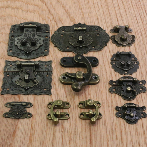 极速Antique Jewelry Box Gift Box Wooden Wine Cases Hasps Lat