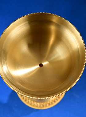 极速酥油灯灯座 纯铜慧宝八吉祥底座 西藏式家用供佛长明灯蜡烛台