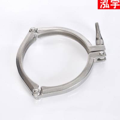 304不锈钢快装三节卡箍 卫生级法兰卡套式卡扣固定抱箍钢管紧固件