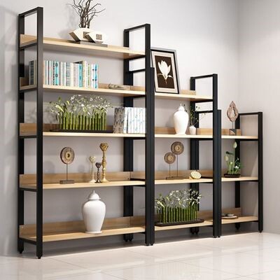 极速置物架鞋架简易产品展示架精品展柜陈列柜黑色门店木质工艺礼