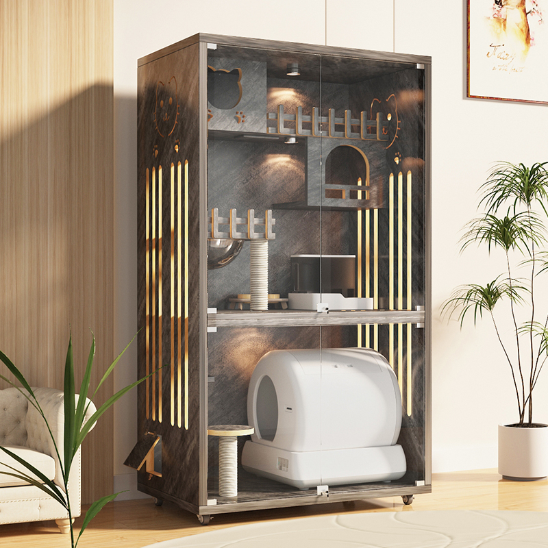 猫咪笼子猫屋不占地家用室内猫窝猫厕所猫砂盆一体超大自由空间猫