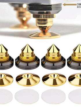 4 Set Gold Speaker Spike With Floor Discs Stand Foot