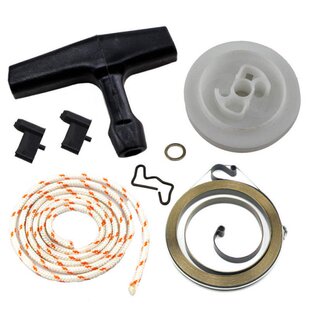 极速Recoil Rewind Starter Handle Rope Pulley Spring Kit For
