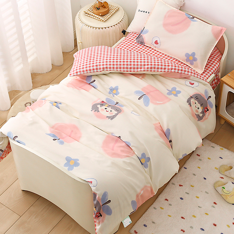 纯棉幼儿园被子三件套全棉被褥六件套宝宝午睡入园婴儿童牀上用品