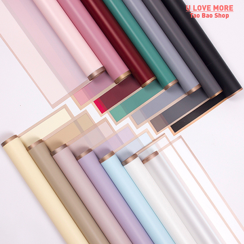 20PCS/PACK Flower Wrapping Paper Phnom Penh Jelly Film Matte