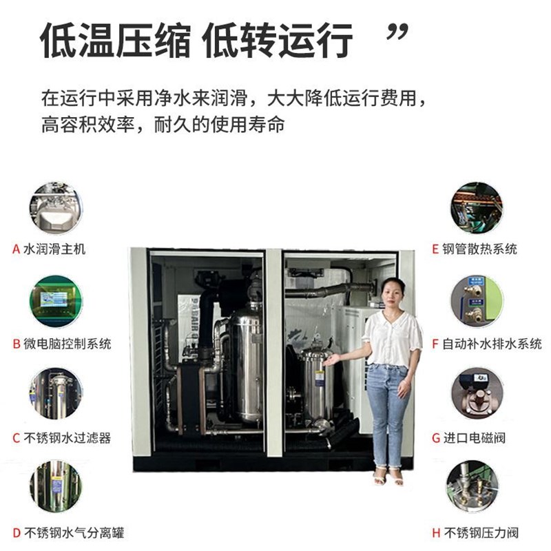 无油水润滑空压机高压螺杆式空压机空气压缩机30公斤4.0mpa压力