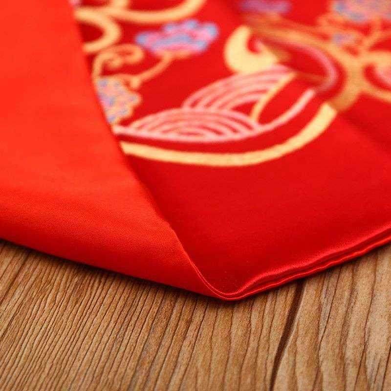 创意结婚包袱皮婚庆用品喜盆包裹布彩色龙凤红布新娘陪嫁品
