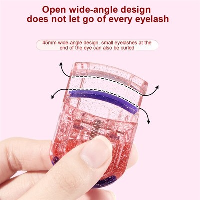 1Pcs Transparent Thin Flashing Eyelash Curler Professional