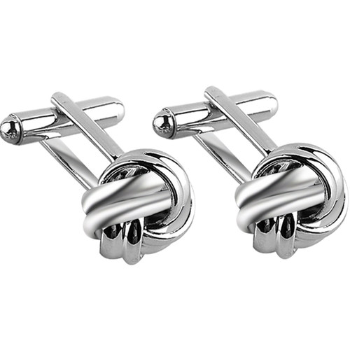 High Quality Knot Cufflinks For Men Shirt Cufflinks Gold Sil