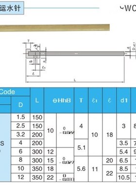 供应MISUMI标准WCPM运水管 WCPPT运水针WCPN WCPS模具冷却件