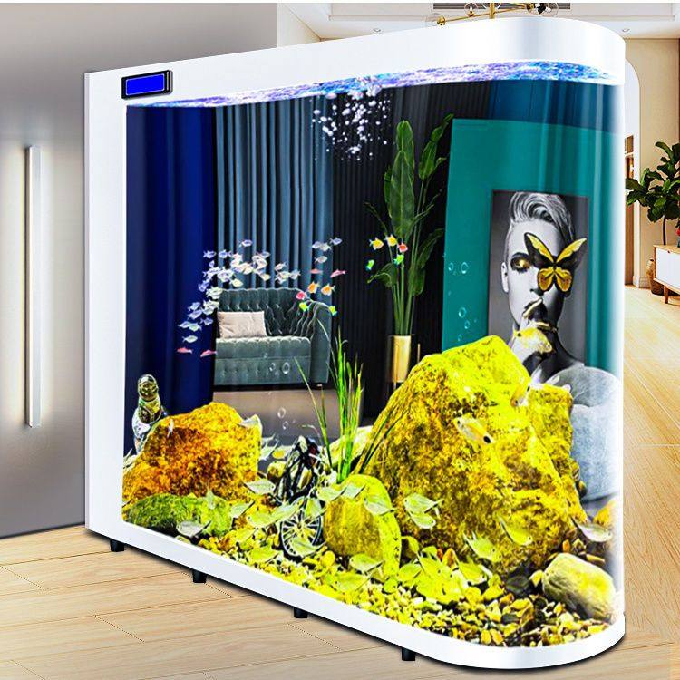 智能鱼缸客厅家用全套办公室招财双面子弹头双面全套隔断水族箱,宠物/宠物食品及用品,其它水族用具设备,淘宝优惠券,粉丝福利购,淘宝优惠卷