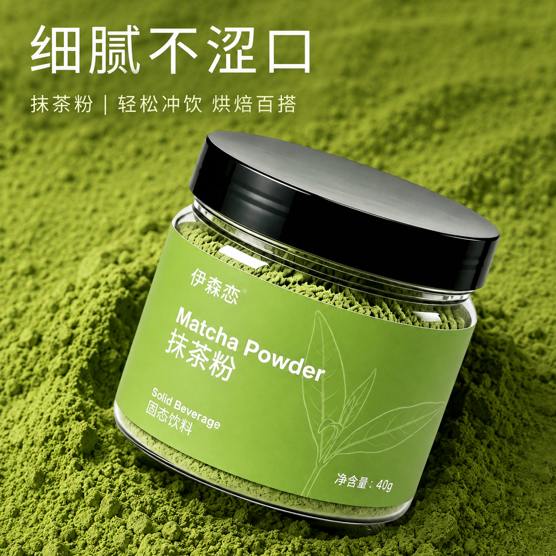 纯抹茶细粉面点冲调拿铁布丁西点专用日式原叶抹茶粉低脂