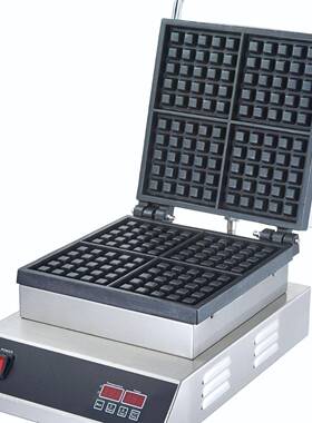 广州首飞商用数显系统比利时华夫炉大四格电饼铛两面均匀加热烤饼