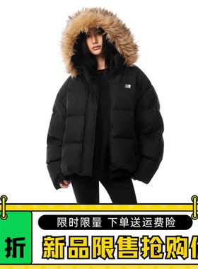 FDR官方店 连帽短款白鸭绒可拆卸毛领加厚保暖羽绒服外套女款冬季