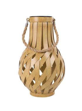 简约庭院公园民宿露台仿竹编灯笼灯咖啡厅饮品店创意手工摆件铁艺