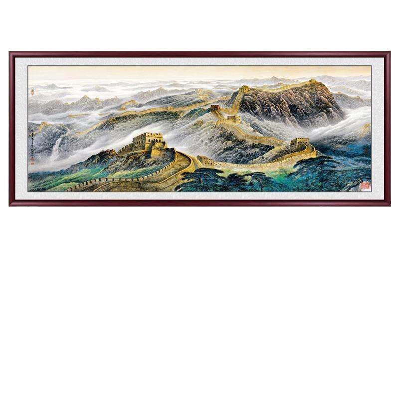 新中式万里长城画靠山图客厅装饰画山水画办公室挂画沙发背景墙壁