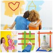 彩色美纹纸胶带手撕无痕不残胶高粘和纸胶带分色纸喷漆装 修美纹纸