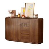 lw0全实木餐边柜靠墙一体家用客厅置物储物茶水柜子厨房橱柜收纳