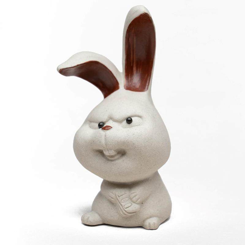 紫砂兔子茶宠小摆件可养元宝雕塑手工茶道茶玩配件创意呆萌厂家,餐饮具,茶宠摆件,淘宝优惠券,粉丝福利购,淘宝优惠卷