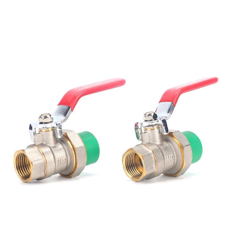 加厚铜阀门20热熔水管配件25单丝p头活球接手动开关pr铜活接内阀